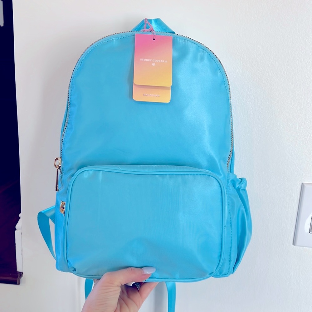 Light blue backpack brand new. Stoney clover lane!